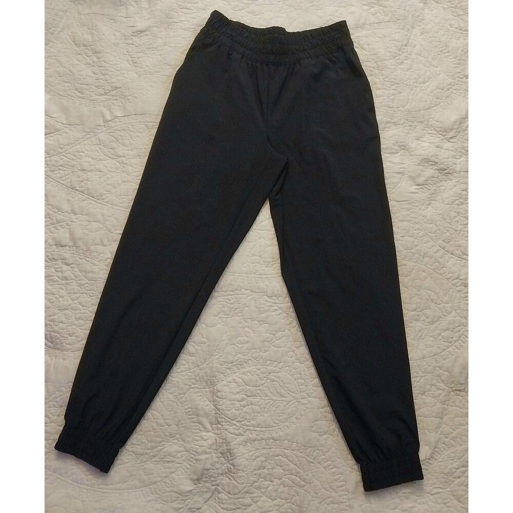 Zella Black Jogger Pants With Zipper Pockets Women’s Small Stretch Lounge Pants